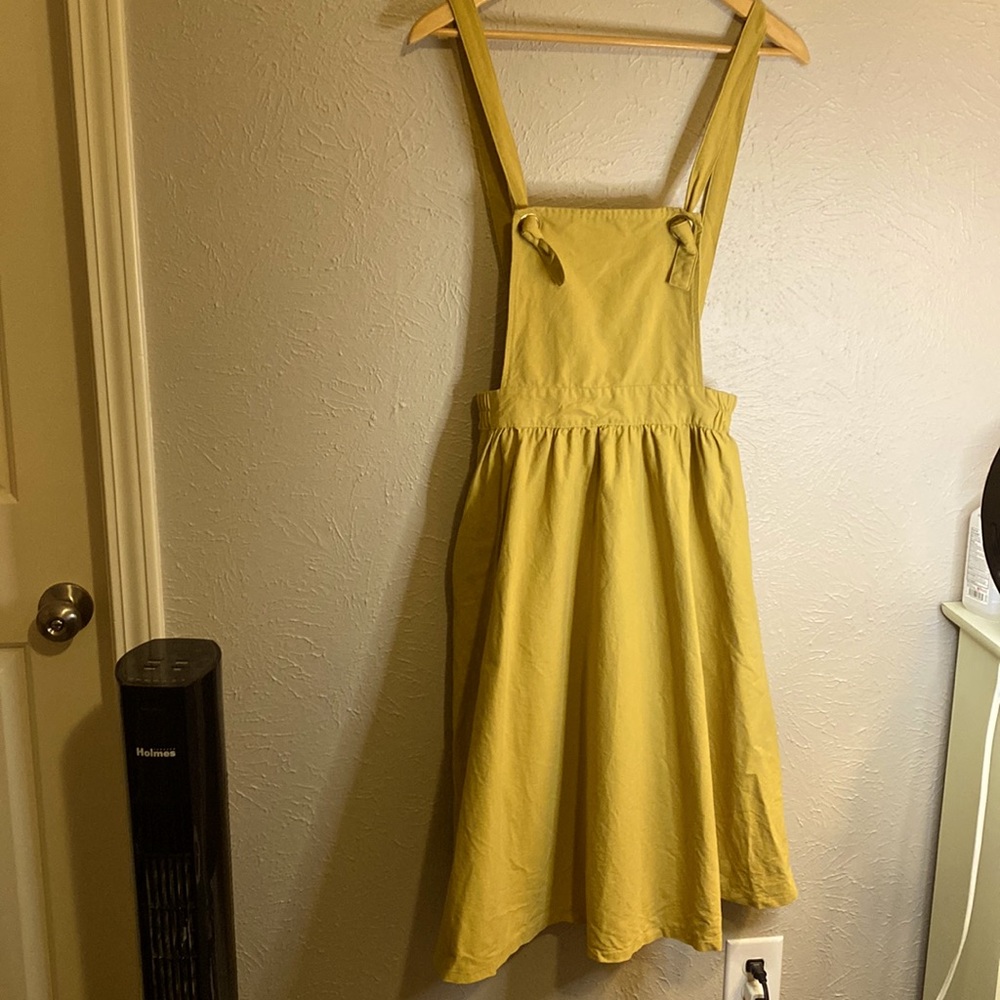 Roolee Yellow Overall Dress